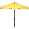 SAFAVIEH Outdoor Zimmerman UV Protected 11-ft Round Market Umbrella(Yellow)