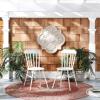SAFAVIEH PAT3004A-SET2 Outdoor Broderick Matte White Stackable Spindle Back(White)