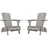 SAFAVIEH PAT7034A-SET2 Outdoor Collection Breetel Teak(Grey)