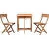 SAFAVIEH PAT7046A Outdoor Collection Walten Natural Flower Shelf 3-Piece Bistro Set(Natural)
