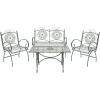Safavieh 4 Piece Outdoor Collection Sophie Patio Set(Antique Dark Green)