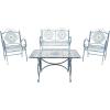 Safavieh 4 Piece Outdoor Collection Sophie Patio Set(Mossy Blue)