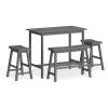 Safavieh American Homes Collection Galway Dark Espresso Oak 4-Piece Pub Set(Grey)