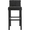 Safavieh Home Collection Cypress Cappuccino Wicker 30-inch Bar Stool(Black)