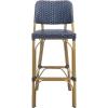 Safavieh Home Collection Deltana Beige Indoor/ Outdoor Barstool(Navy)