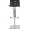 Safavieh Home Collection Mitchell Stainless Steel and Grey Leather Adjustable Gas Lift 21.7-30.7-inch Bar Stool(brown)