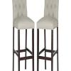 Safavieh Home Collection Norah Beige and Espresso Barstool (Set of 2)(Light Grey)