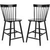 Safavieh Home Collection Providence Spindle Back White Counter 24-inch Stool (Set of 2)(Black)
