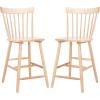 Safavieh Home Collection Providence Spindle Back White Counter 24-inch Stool (Set of 2)(Natural)