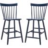 Safavieh Home Collection Providence Spindle Back White Counter 24-inch Stool (Set of 2)(Navy)