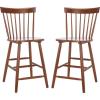 Safavieh Home Collection Providence Spindle Back White Counter 24-inch Stool (Set of 2)(Walnut)