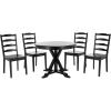 Safavieh Home Shay White and Natural 5-piece Dining Set(Black)