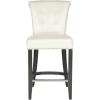 Safavieh Hudson Collection Addo Ring Counter Stool, Charcoal(Flat Cream)