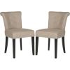 Safavieh Mercer Collection Carol Charcoal Linen Ring Dining Chair(Oyster Grey)