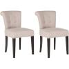 Safavieh Mercer Collection Carol Charcoal Linen Ring Dining Chair(Taupe)