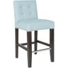 Safavieh Mercer Collection Thompson Cream Leather 25.8-inch Counter Stool(Blue)