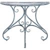 Safavieh Outdoor Collection Annalise Antique White Accent Table(Mossy Blue)