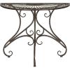 Safavieh Outdoor Collection Annalise Antique White Accent Table(Rustic Brown)