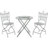 Safavieh Outdoor Collection Belen Antique Blue 3-Piece Bistro Set(Antique Dark Green)