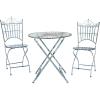Safavieh Outdoor Collection Belen Antique Blue 3-Piece Bistro Set(Mossy Blue)