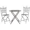 Safavieh Outdoor Collection Belen Antique Blue 3-Piece Bistro Set(Rust)
