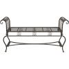 Safavieh Outdoor Collection Brielle Victorian Antique Blue Bench(Rustic Brown)