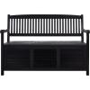 Safavieh Outdoor Collection Brisbane Grey Storage Bench(Black)
