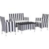 Safavieh Outdoor Collection Figueroa Black and White 4-Piece Patio Set(Black / White)