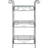 Safavieh Outdoor Collection Noreen Antique White 3 Tier Shelf(Antique Dark Green)