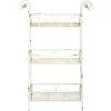 Safavieh Outdoor Collection Noreen Antique White 3 Tier Shelf(Antique White)