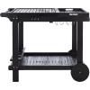 Safavieh -Outdoor Collection Orland Natural Wood Tea Trolley Cart(Black)