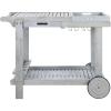Safavieh -Outdoor Collection Orland Natural Wood Tea Trolley Cart(Grey)
