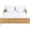 Safavieh Outdoor Collection PAT7500 Daybed, Black/Light Grey(Natural/White)