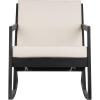 Safavieh Outdoor Collection Vernon Rocking Chair(Black / Beige)