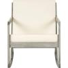 Safavieh Outdoor Collection Vernon Rocking Chair(Grey / Beige)
