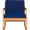 Safavieh Outdoor Collection Vernon Rocking Chair(Natural / Navy)