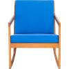 Safavieh Outdoor Collection Vernon Rocking Chair(Natural / Royal Blue)