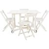 Safavieh Outdoor Living Collection Arvin 5-Piece Dining Set(White)