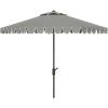 Safavieh Outdoor Venice 11-Foot Round Crank UV Protected Umbrella(Gray)