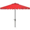 Safavieh Outdoor Venice 11-Foot Round Crank UV Protected Umbrella(Red)