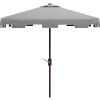 Safavieh Outdoor Zimmerman White 7’6″ Square Market UV Protected Umbrella(Grey/White)