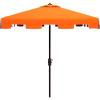 Safavieh Outdoor Zimmerman White 7’6″ Square Market UV Protected Umbrella(Orange/White)