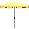 Safavieh Outdoor Zimmerman White 7’6″ Square Market UV Protected Umbrella(Yellow/White)