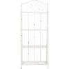 Safavieh PAT5014A Collection Amaris Rusty Orange Wrought Iron 4 Tier Outdoor Bakers Rack Shelve(Antique White)