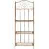 Safavieh PAT5014A Collection Amaris Rusty Orange Wrought Iron 4 Tier Outdoor Bakers Rack Shelve(Rusty Orange)