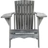 Safavieh PAT6700G Outdoor Collection Mopani Rustic Brown Side Chair(Ash Grey)