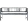Safavieh PAT6732A Outdoor Collection Brentwood Bench(Ash Grey)