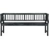 Safavieh PAT6732A Outdoor Collection Brentwood Bench(Dark Slate Gray)