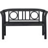 Safavieh PAT6743K Outdoor Collection Moorpark Grey 2 Seat Bench, Dark Slate Gray(Dark Slate Gray)