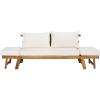 Safavieh PAT6745A Outdoor Collection Tandra Grey Modern Contemporary Daybed Day Bed(Natural / Beige)